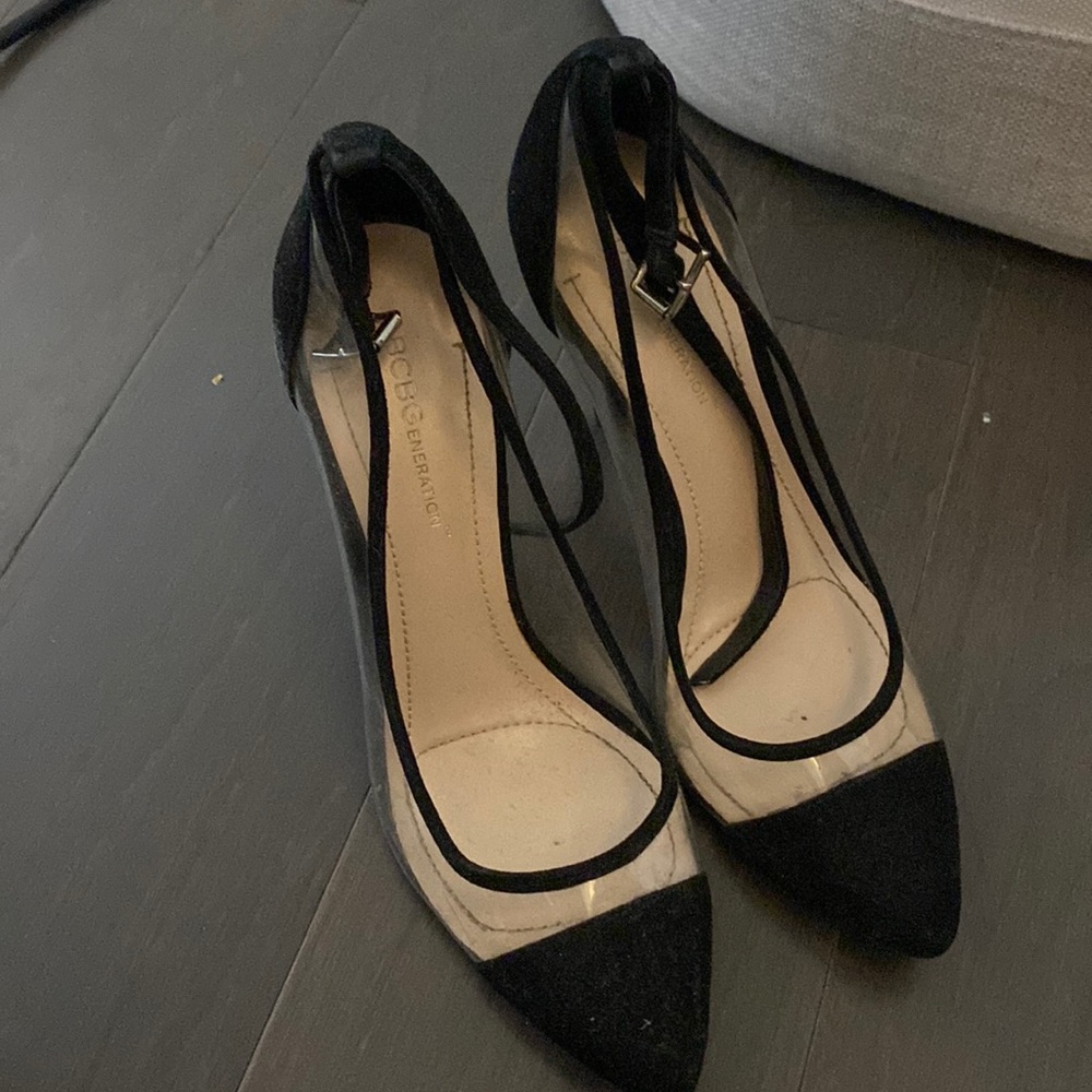 Bcbg clear heels